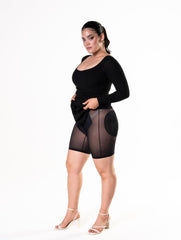 Robe gainante à manches longues