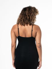 Longue robe gainante avec short intégré