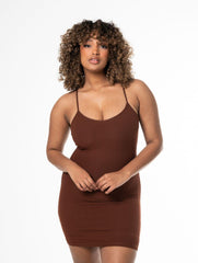 Mini robe gainante avec short intégré